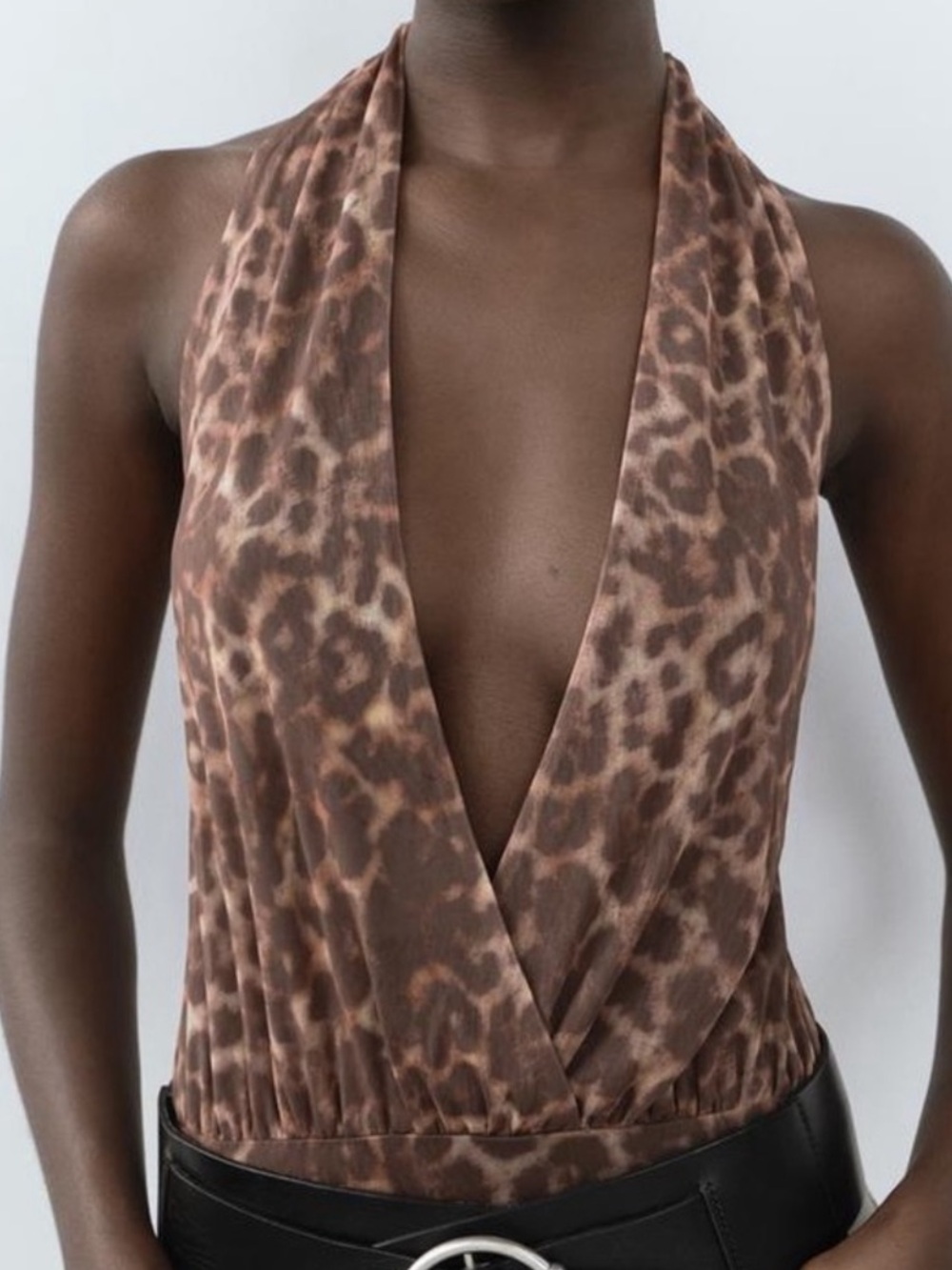 Zara Leopard Print Bodysuit